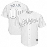 Oakland Athletics Majestic 2019 Players' Weekend Cool Base Roster Customized White Jersey